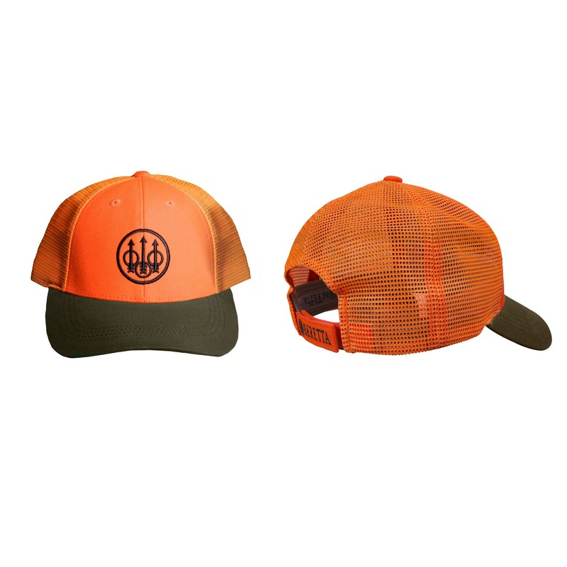 Beretta Men's Tobacco/Blaze Orange Upland Mesh Back Hunting Trucker Hat