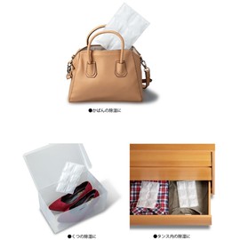 Anesty HO2133 Dehumidifier, Approx. 4.7 x 7.5 inches (12 x 19 cm), Set of 6, Karari Dehumidifier & Deodorizing Sheet, Garment Case, For Drawers, Repeated, Renewable, White