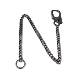 Ahiller Biker Wallet Chain, Heavy Duty Pocket Chain with Carabiner Clip, Men Chains for Key, Jean, Pant, Purse and Handbag (YKL-black,1p)