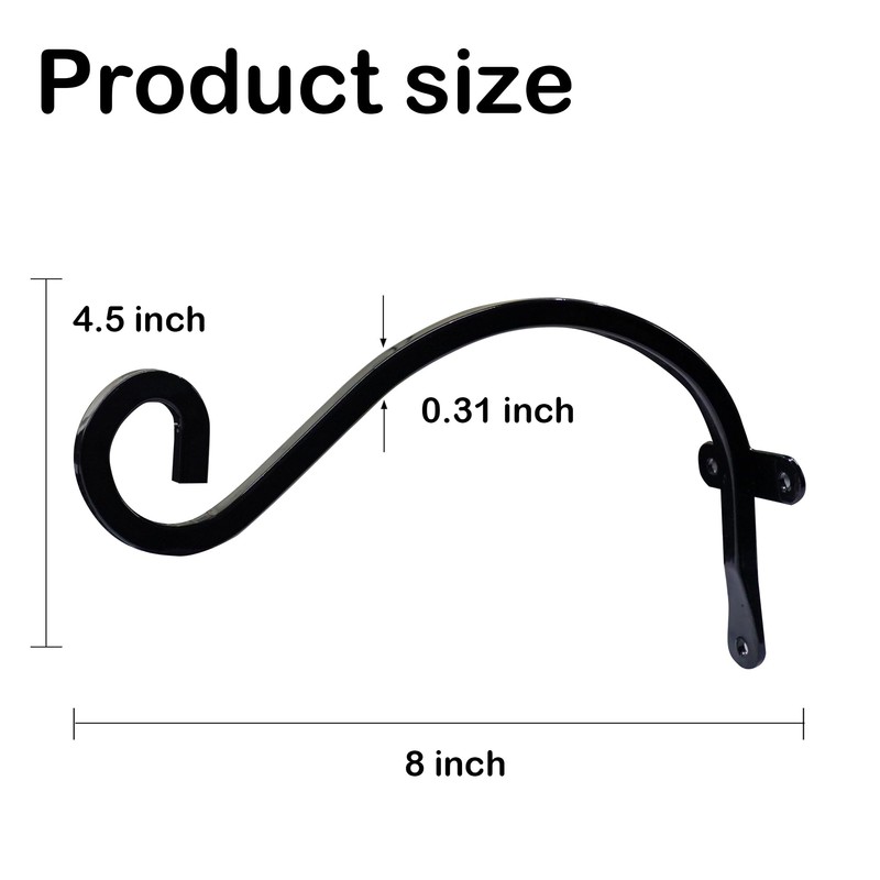 Hourleey 2 Pack Plant Hanger Outdoor, 8 Inch Heavy-Duty Hanging