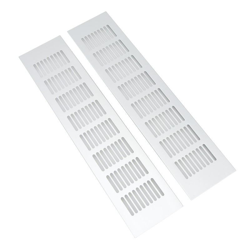 2 Pcs Air Vent Ventilation Grille Aluminium Alloy Rectangular Vent