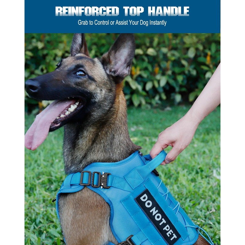PETNANNY Tactical Service Dog Vest - No-Pull Emotional Support Harness