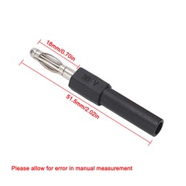 4 Pieces Banana Plug Connectors Banana Plugs with Open Screw Connection, Speaker Connectors for Speaker Cables, Sockets, Amplifiers, Red