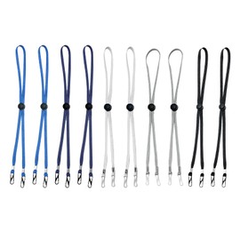 10 Pcs Hat Clips with Chin Straps, Adjustable Hat Chin Cord with Cord Lock Windproof Travel Hats Retainers for Golf, Fishing & Boating, Multi-Purpose Cinch Clips for Bags & Hard Hats