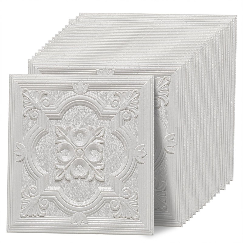 Ceiling Tiles Peel and Stick Foam, 16 Pcs Covered 21