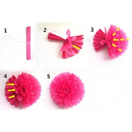 JZK® Paper Flower Balls Fan Lantern Honeycomb Decoration Wedding Baptism Birthday Party etc.