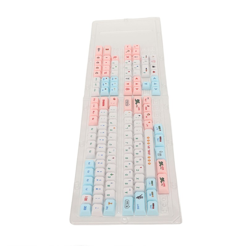 PBT Keyboard Keycaps 130 Keys Dye Sublimation Ergonomic Rich Colors