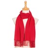 DonDon Women's Scarf, Plain, Soft, 185 x 65 cm, red,