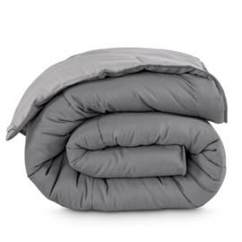 Bare Home Oversized King Comforter - Reversible Colors - Goose Down Alternative - Ultra-Soft - Premium 1800 Series - All Season Warmth - Bedding Comforter (Oversized King, Grey/Light Grey)