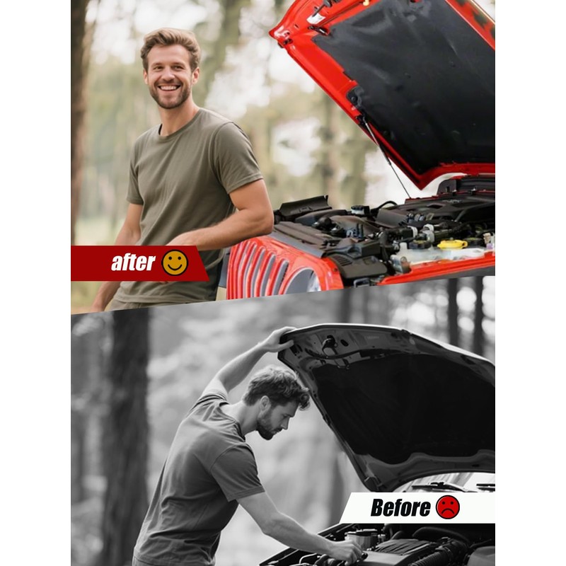 Vepagoo Front Hood Struts fit Jeep Wrangler JK & Unlimited