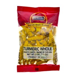 Hemani Whole Turmeric Root Dried Curcuma longa 7.1 OZ (200g) | Premium Quality Turmeric Spice for Cooking & Wellness | Natural & Non-GMO | Sourced from India