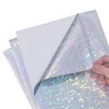 JUSTVEL Hologram Sheet, Hologram Stickers, Transparent, A4, 20 Sheets, Glittering