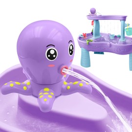 Infowush Water Table Pump, Octopus Battery Powered Water Pump for Water Table 3 Hours Non-Stop Fun Summer Outdoor Sand/Water Table Toys Outside Water Play Table Accessories for Toddlers Kids (Purple)