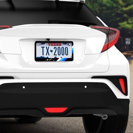 2Pcs Mountain License Plate Frames fit for Toyota 4runner, Mountain License Tag Plate Universal Fit for Cars, Trucks and SUVs (WhiteBlueBlue-Hill)