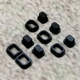 ULEIVA Ersatz Power Knopf 5X Schwarz kompatibel mit Garmin Etrex Power Button GPS Fahrradcomputer Ersatzteil Reparatur (Schwarz)