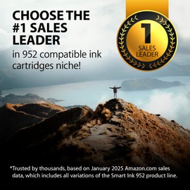 Smart Ink Compatible Ink Cartridges Replacement for HP952XL 952 XL 2 Black and Cyan/Magenta/Yellow (5 Combo Pack) to use with HP OfficeJet Pro 8710 7740 8720 8715 8210 8703 OfficeJet 8702 Printers