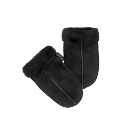 Nordvek Childrens Sheepskin Mittens - Split Palm - Kids Winter Gloves 325-100 (Large (Approx. 6-8 Years), Black)