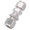 316 Stainless Steel Double Ferrule Compression Fitting Bulkhead Connector AccessoryФ1/2