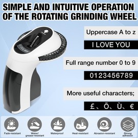 Foreverup Embossing Device, Labelling Device, Embossing Device, 3D Embossing Device E975, Labelling Device with 6 Rolls of Embossing Device Labels, Label Embossing Device for Home, Crafts and Hobby