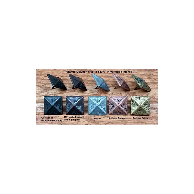 10 Pack of Decorative Nails, Pyramid, Square Shape, 1 5/16"