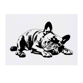 'French Bulldog Sleeping' Temporary Tattoo - Water Resistant, Skin-Safe, Non-Toxic Transfer (TO00083343)