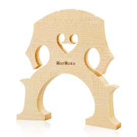MorMoxe Cello Bridge 4/4 Size - Hand-Carved Maple, Direct Fit, Fully Adjusted - Expertly Handcrafted & Polished for Perfect Fit - Easy Installation - Replacement Accessory for Cello Parts