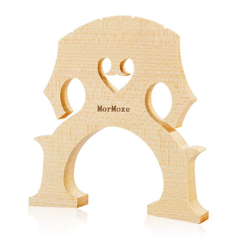 MorMoxe Cello Bridge 4/4 Size - Hand-Carved Maple, Direct Fit,