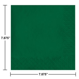 Creative Converting Table Needs, 3 Ply Dinner Napkin, Party Supplies, Hunter Green, One Size, 25ct