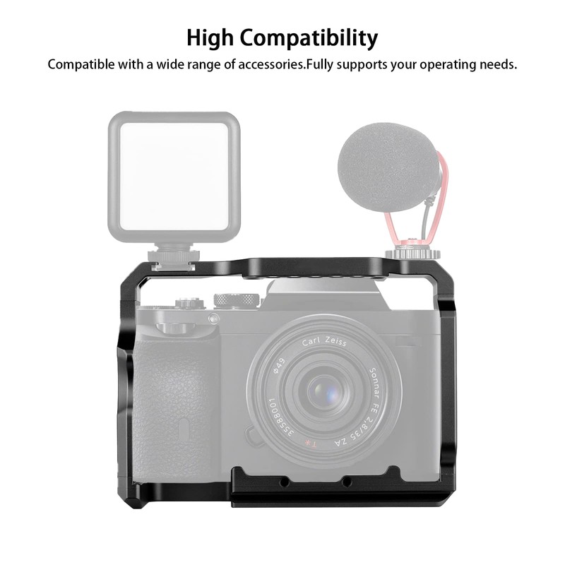 Kalofaye Aluminum Alloy Camera Cage Kit Replacement for Sony A7