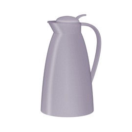 alfi ECO 1,0 l, thermos viola pastello con inserto igienico in vetro temperato in plastica, tappo a vite con comodo pulsante di pressione, versare con una sola mano, ideale come caffettiera da caffè,