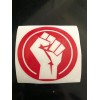 Revolt Raised Fist Resist Vinyl Decal Sticker - White