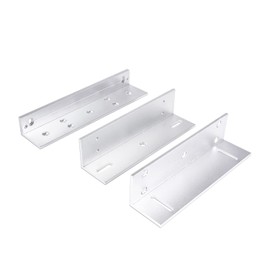 AMOCAM Z and L Bracket for 180KG/350lbs Holding Force Electric Magnetic Lock, Bracket Electromagnetic Lock Matching Bracket for Inward Door Aluminum Alloy Bracket