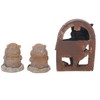 3 Pcs Gopher Ornaments Resin Simulation Animal Cat Gopher Garden