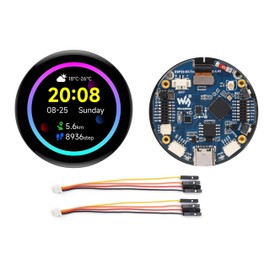 ESP32-S3 1.43inch AMOLED Display Development Board, 466×466 Resolution 16.7M Color QSPI Interface, ESP32 with Capacitive Touch AMOLED Round LCD, Support 2.4 GHz W-F-i and Blue-Too-th 5