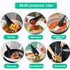 Cooking Spoon 2-Pack: Multi-Function Wood Handle Silicone Spatula Spoon &