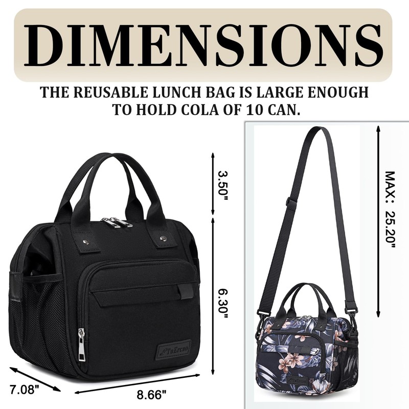 Small Lunch Bag Lightweight Insulated Lunch Box for Women Work
