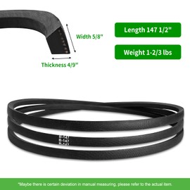 587686701 Deck Belt - Compatible with Craftsman 54" GT6000 Deck Lawn Tractor, Husqvarna LGT2654, Poulan Pro PP24VA54 Riding Mowers Replaces 532196103, Durable & High-Performance