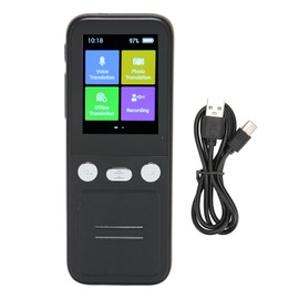 Language Translator Device Portable Support 137 Languages Smart WiFi Voice Photo Translator Black