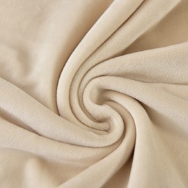 QINU KEONU Set of 6 Beige Velvet Wingback Side Chair Cover Wingback Dining Chair Covers Slipcovers Stretch Sloping Armchair Cover Parsons Chair Cover Protector for Kitchen Banquet (Beige, Set of 6)