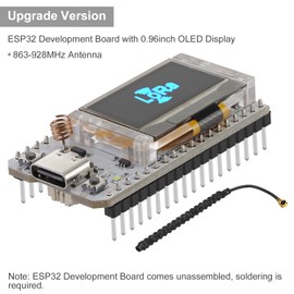 Seamuing 2 Pack ESP32 LoRa V3 Development Board with 863-928MHz Antenna, Shell Integrated WiFi Bluetooth SX1262 with 0.96 Inch OLED Display and for Meshtastic Arduino