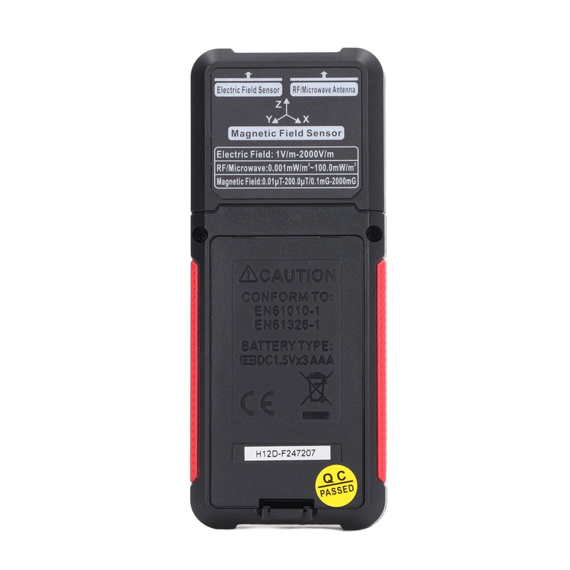Electromagnetic Radiation Detector Data Hold Sound Light Alarm EMF Radiation