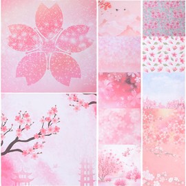 EXCEART Pack of 200 Japanese Origami Paper Double Sided Square Sakura Sheet 15 cm Cherry Blossom Collection Album Quilling Paper for Children Beginners Craft Projects as Shown