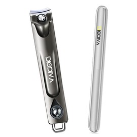 Diodiva Nail Clippers, 2-Piece Set, Full Electroplated Blade + All-New Double-Sided Nail File, 2 Times Quenching and Polishing Technology, Extreme Sharpness, High Quality Nail Clippers, For Both Hands