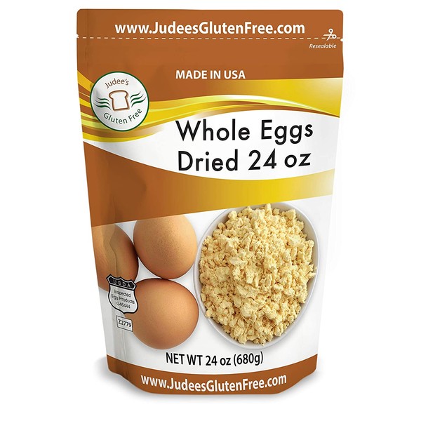 Judee's Whole Egg Powder (24 OZ -1.5 lb) (Non-GMO, Pasteurized, USA Made, 1 Ingredient, Produced from the Freshest of Eggs)(50 lb Bulk Size Available)