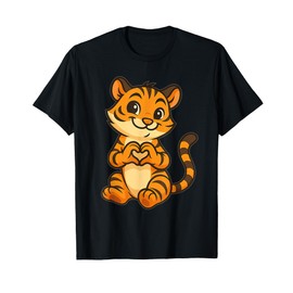 Tiger with heart | Sweet tiger with a heart symbol | Tiger T-Shirt