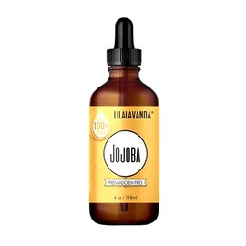LilaLavanda - Aceite de Jojoba Orgánico - Equilibra la Piel y Regula el Sebo - Ideal para Piel Grasa, Mixta y con Tendencia Acneica - Humectante Facial y Capilar - Prensado en Frío - 118 ml