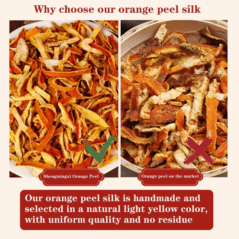 Shengmingxi Dried Tangerine Peel Dried 7.05oz/200g Orange Peel Orange peel
