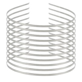 LNQ LUNIQI Stirnbänder Metall Stirnband Blank DIY Handwerk Rahmen Haarband Schlichte Dünne Bulk Stirnbänder Haarschmuck für Männer Damen (Silber, 10 Stücke)
