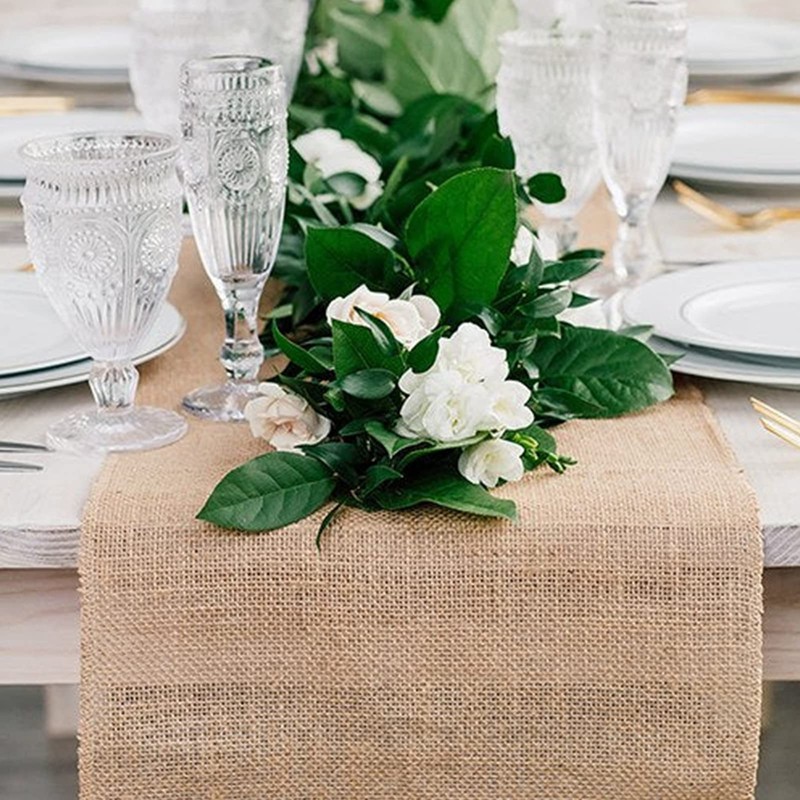 Cieex Jute Table Runner, Jute Ribbon Table Runner, 30 cm