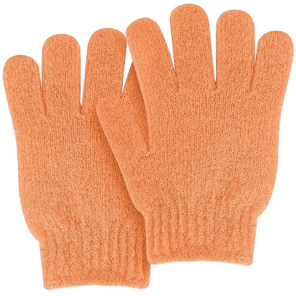 MOLOPPO Bath Glove 2 PCS Use Loofah Sponge Exfoliating Body